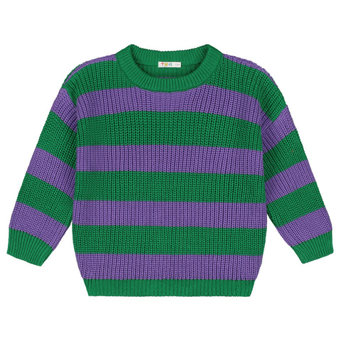 Stripes Knitted Sweater – iris