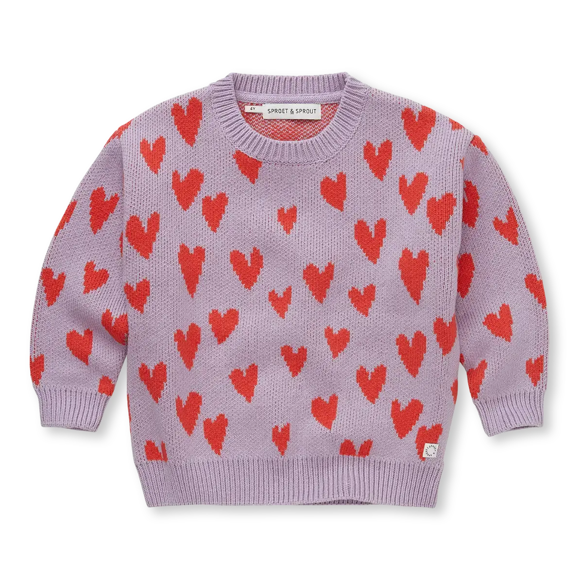 Sweater Intarsia Hearts – lavender