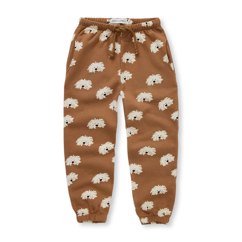 Sweatpants Moustache Dog Print – mocca