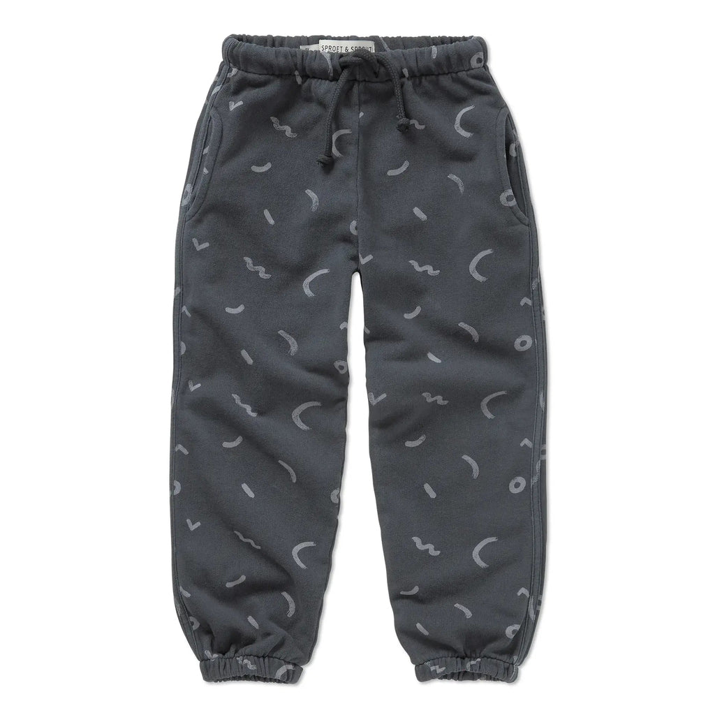 Sweatpants Painters Brush Print – washed black