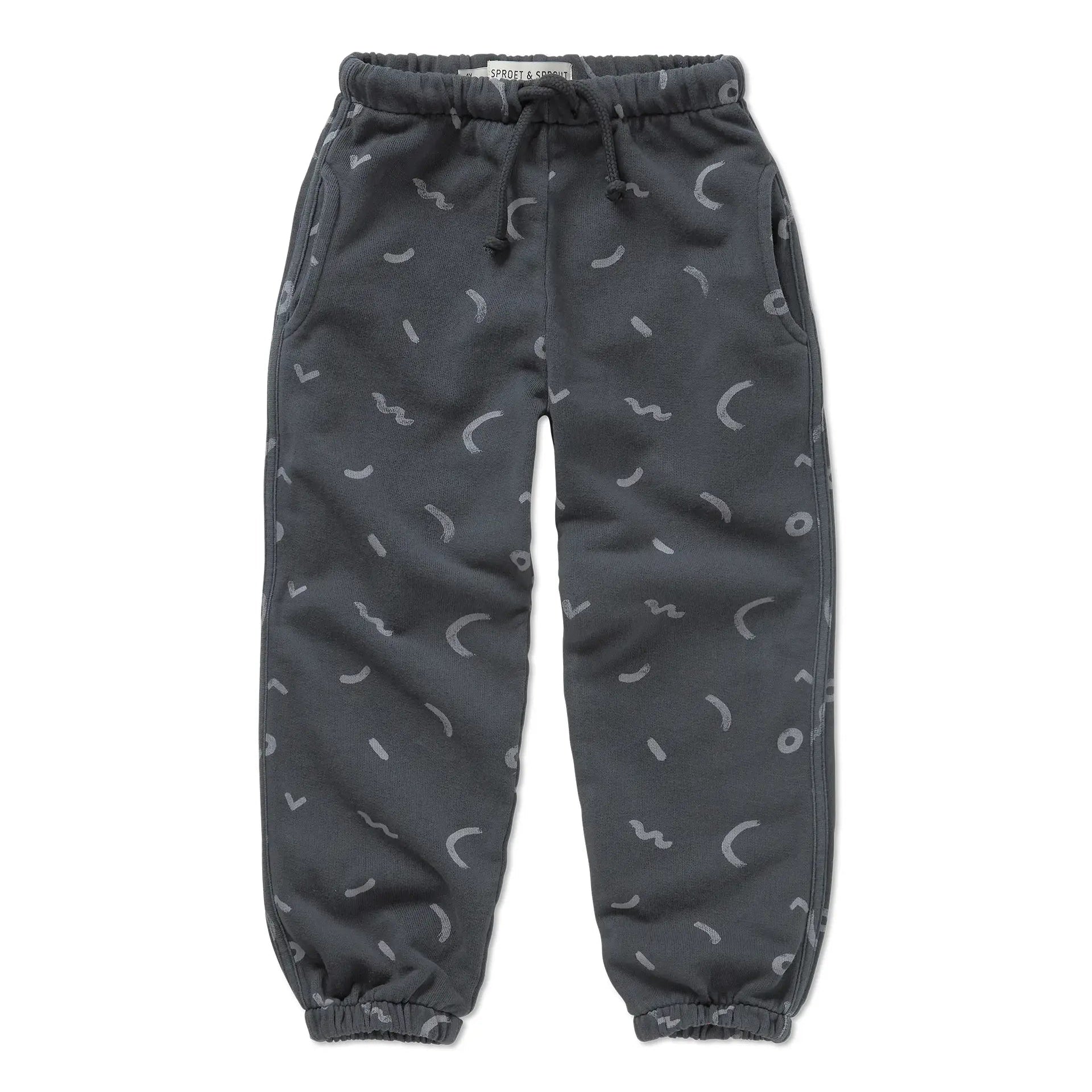 Sweatpants Painters Brush Print – washed black