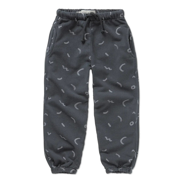 Sweatpants Painters Brush Print – washed black