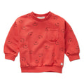 Sweatshirt Club Chaos Print – vivid red