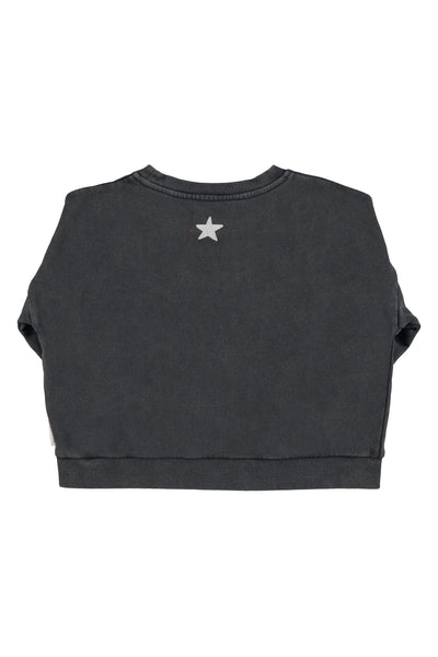 Sweatshirt – faded black w/ "Jimi Hendrix" print