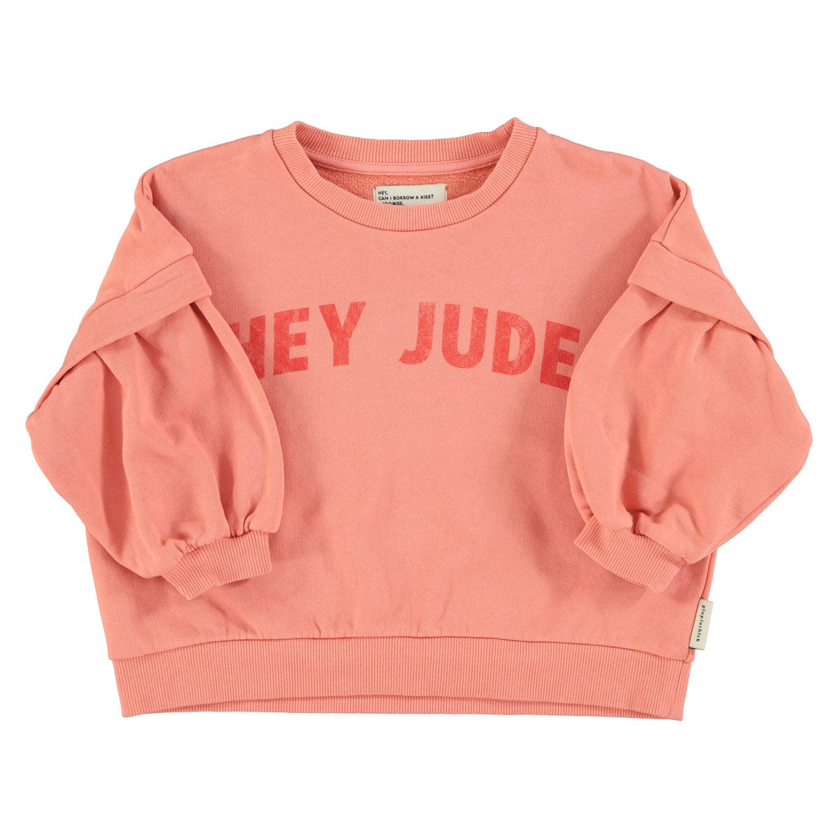 Sweatshirt – pink w/ "hey jude" print