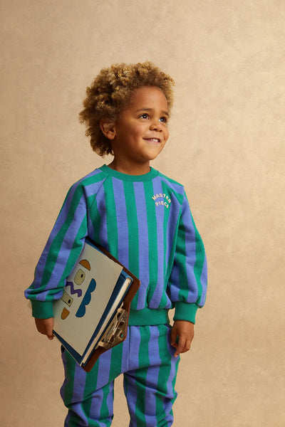 Sweatshirt Block Stripes – deep green