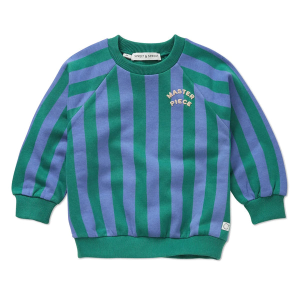 Sweatshirt Block Stripes – deep green
