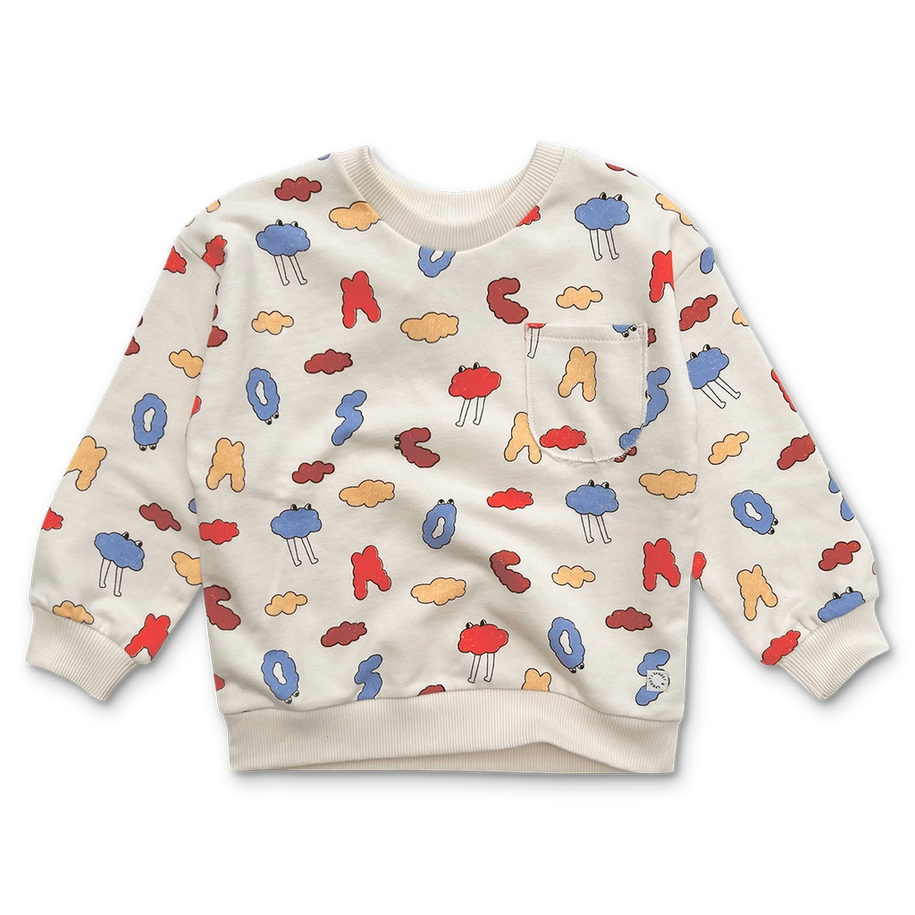 Sweatshirt Cloud Man Multi Color – ivory