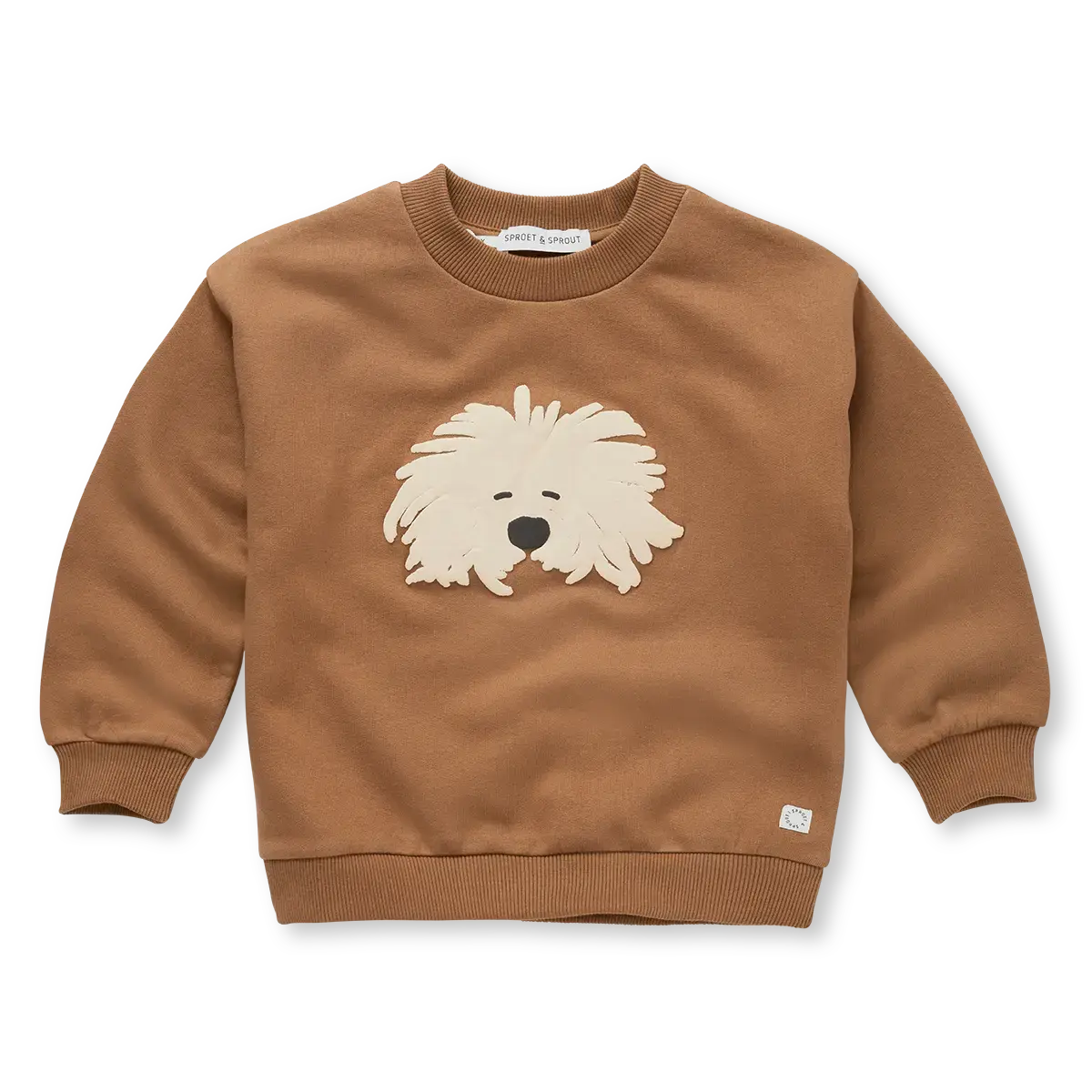 Sweatshirt Moustache Dog – mocca