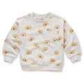 Sweatshirt Moustache Dog Print – light grey melee