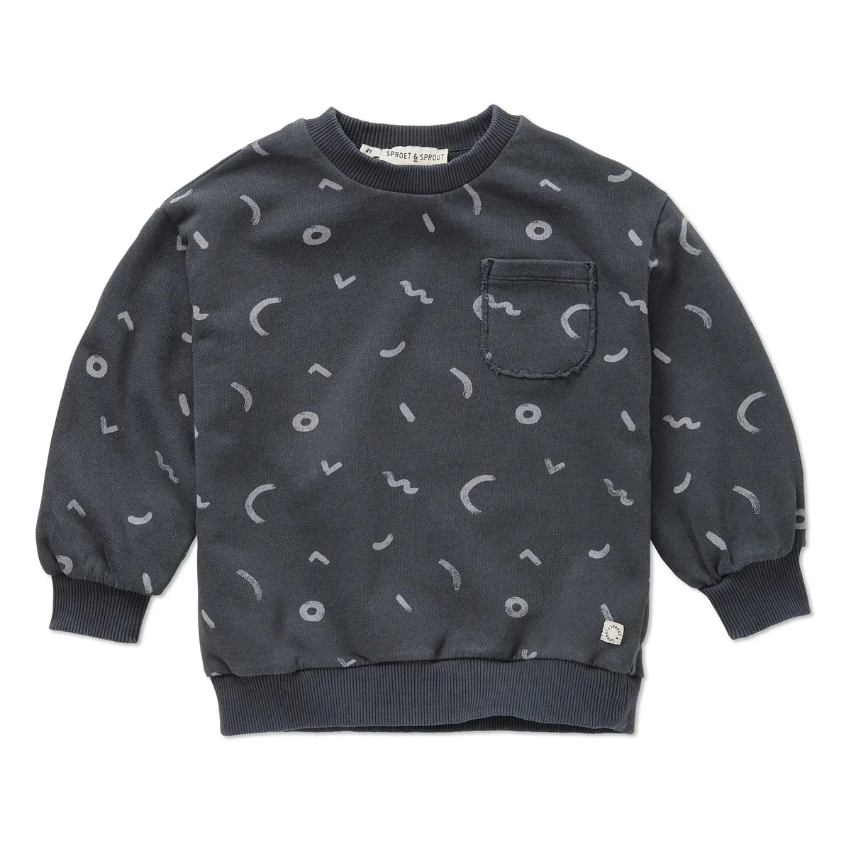 Sweatshirt Painters Brush Print – washed black