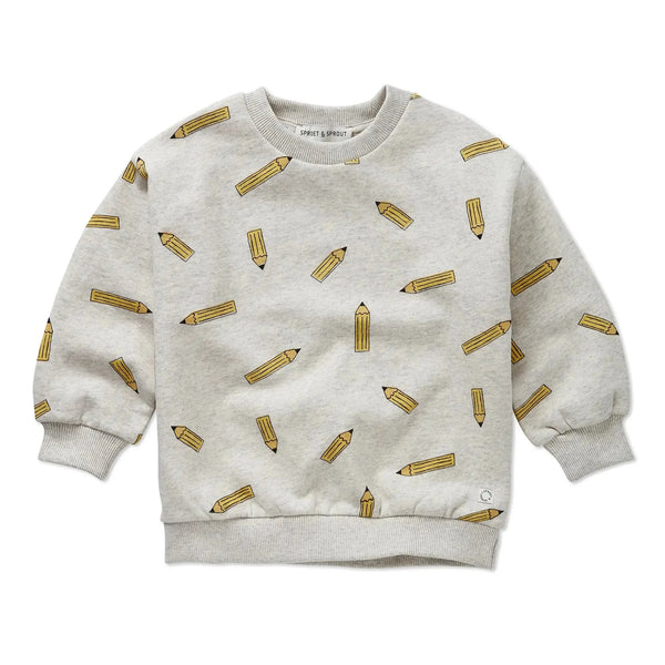 Sweatshirt Pencils Colour Print – grey melee