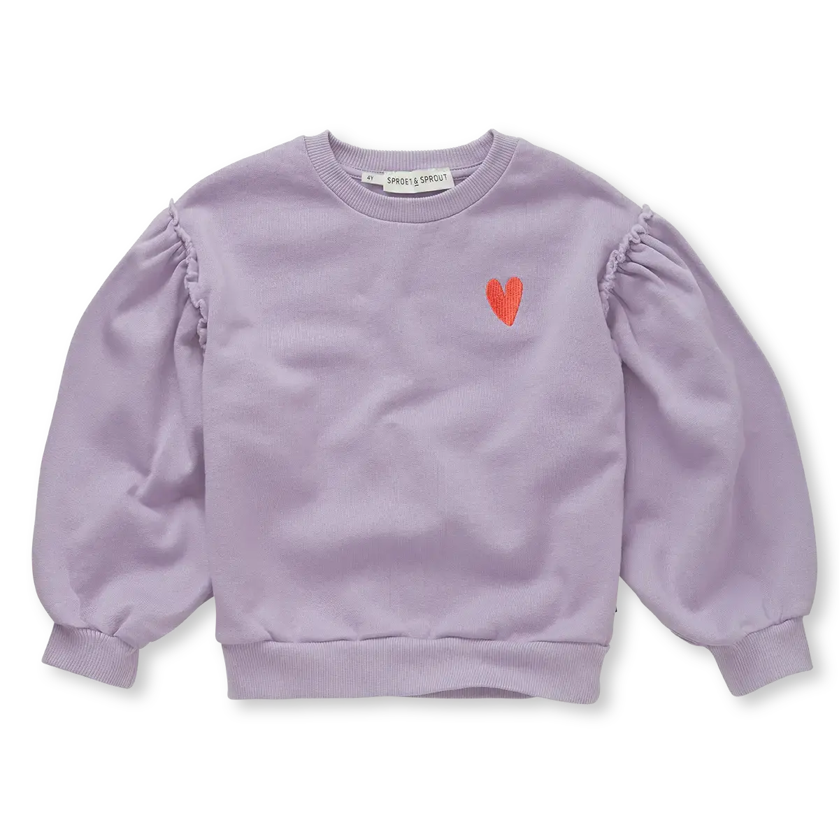 Sweatshirt Puff Sleeves Heart – lavender
