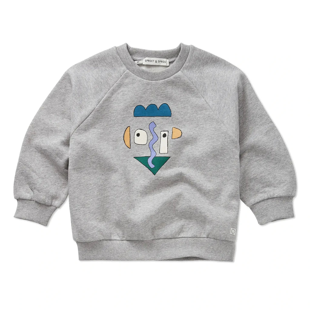 Sweatshirt Raglan Self Portrait – grey melee