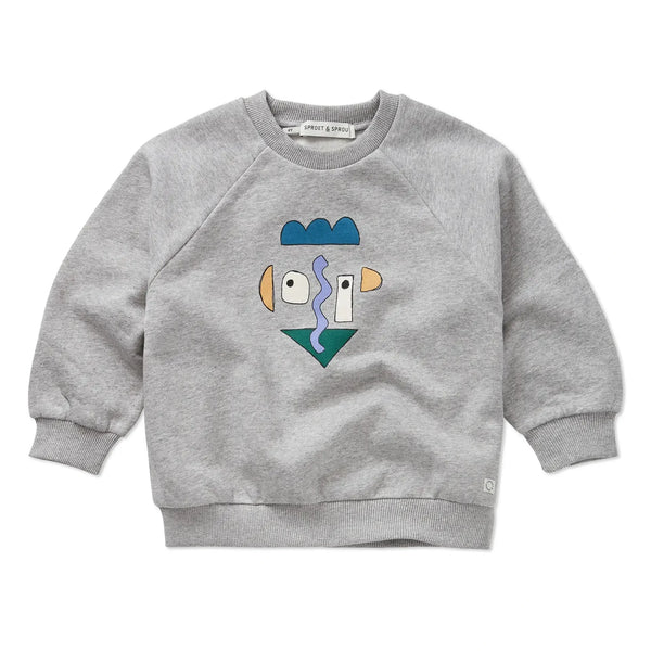 Sweatshirt Raglan Self Portrait – grey melee