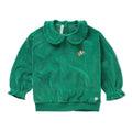 Sweatshirt Ruffle Collar – deep green