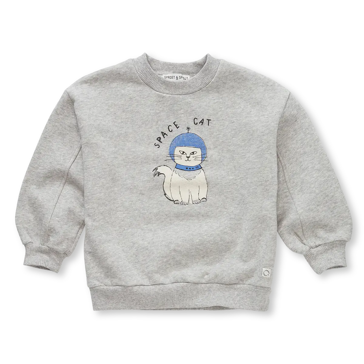 Sweatshirt Space Cat – grey melee