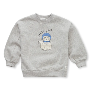 Sweatshirt Space Cat – grey melee