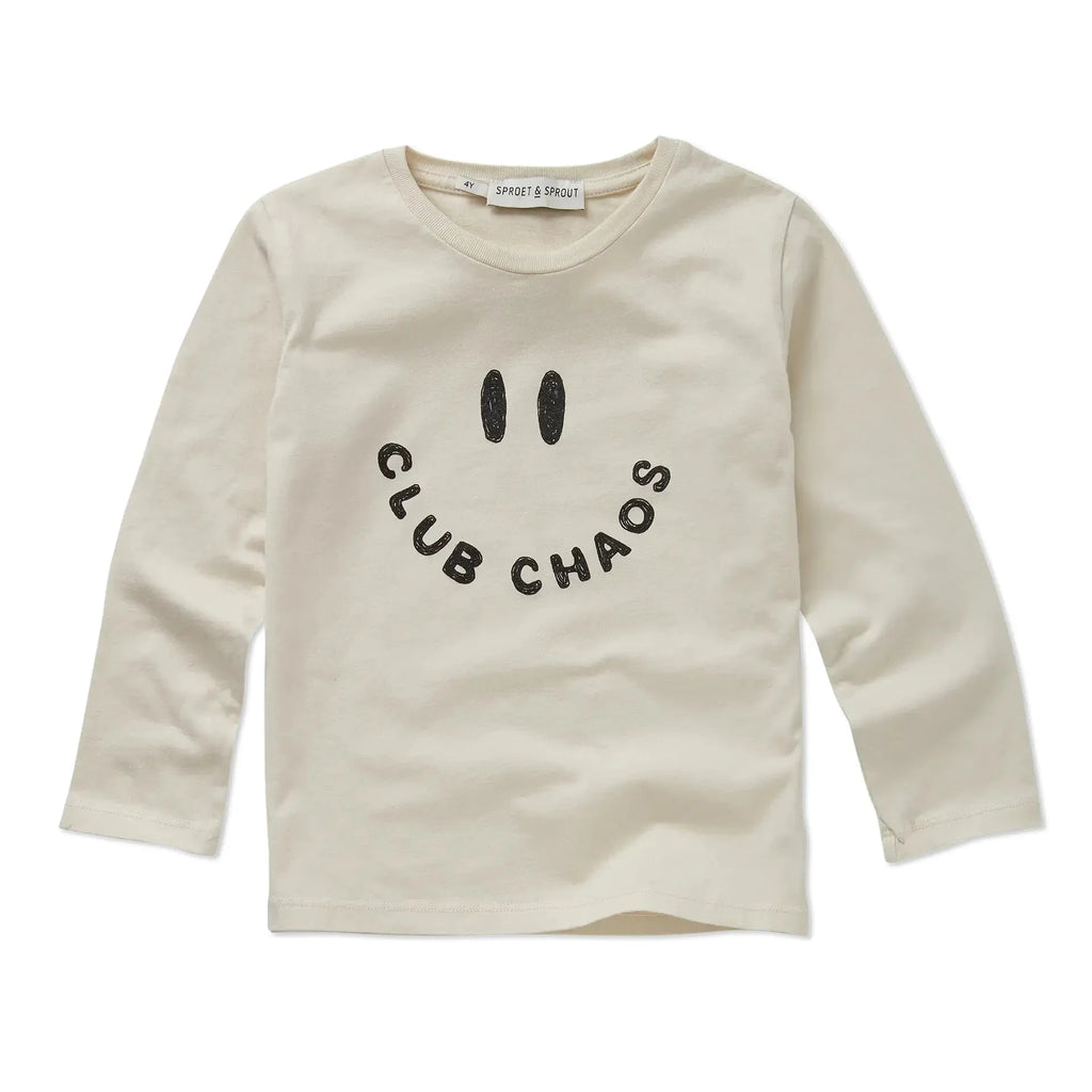 T-Shirt Longsleeve Club Chaos – ivory