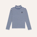 Blue Stripes Turtle Neck T-Shirt – blue