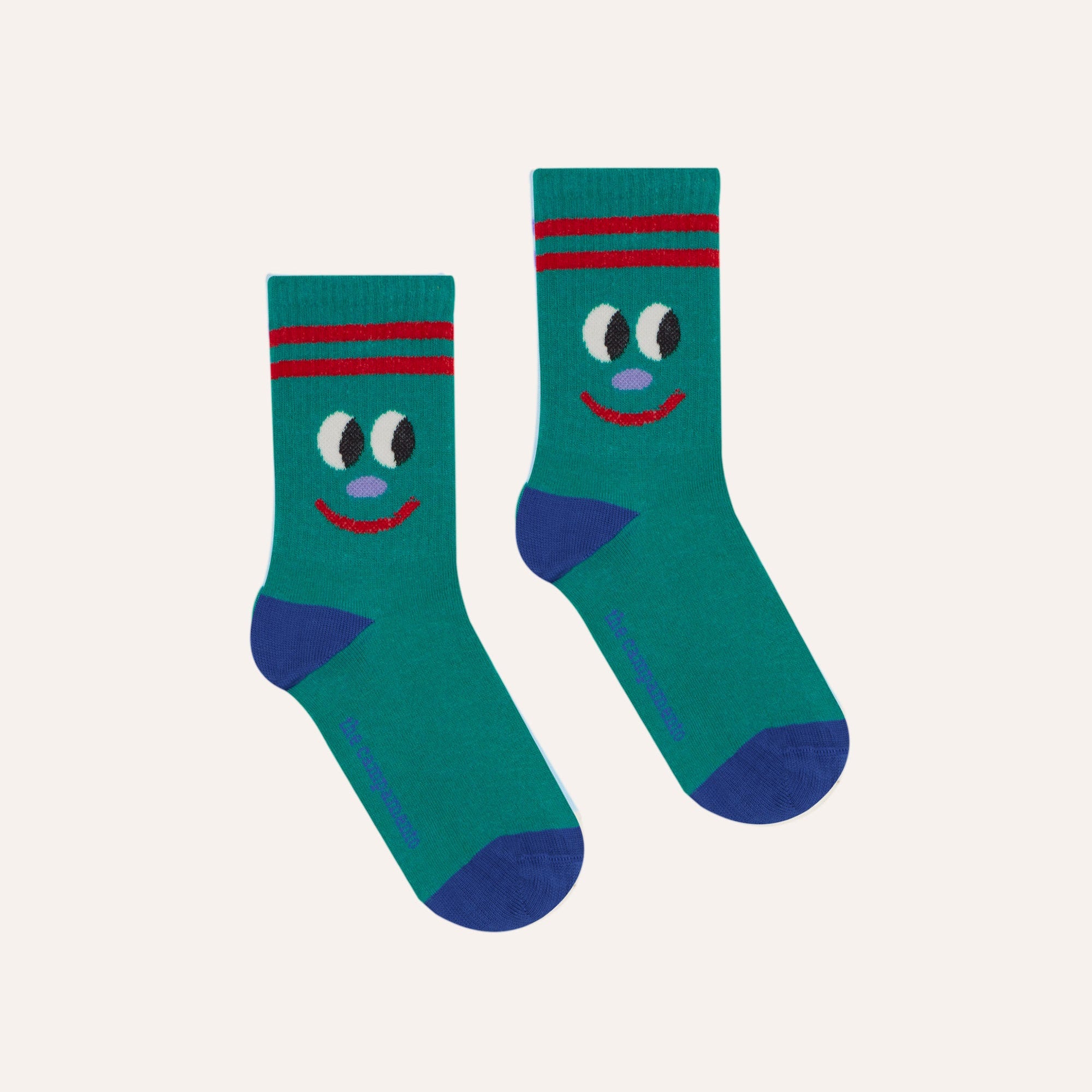 Smiling Face Socks – green