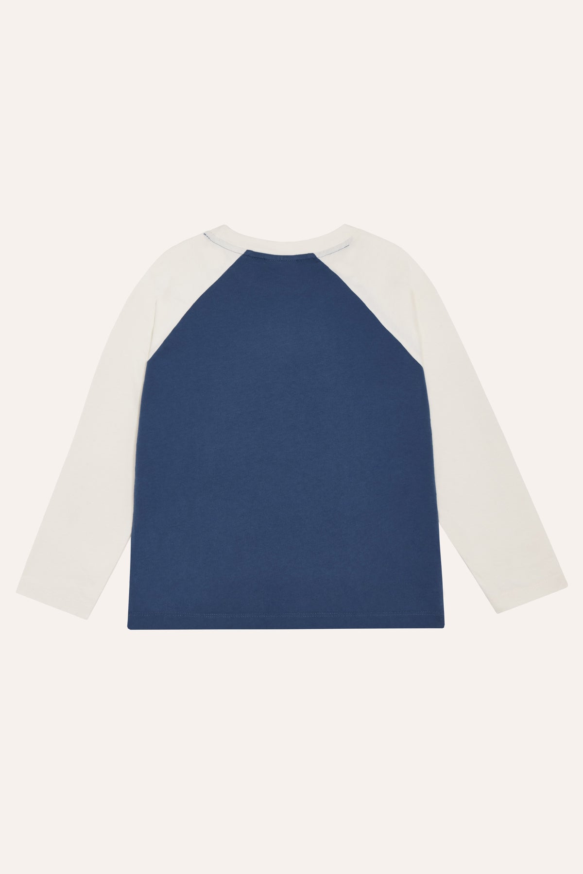 Smiling Face Color Block T-Shirt – blue