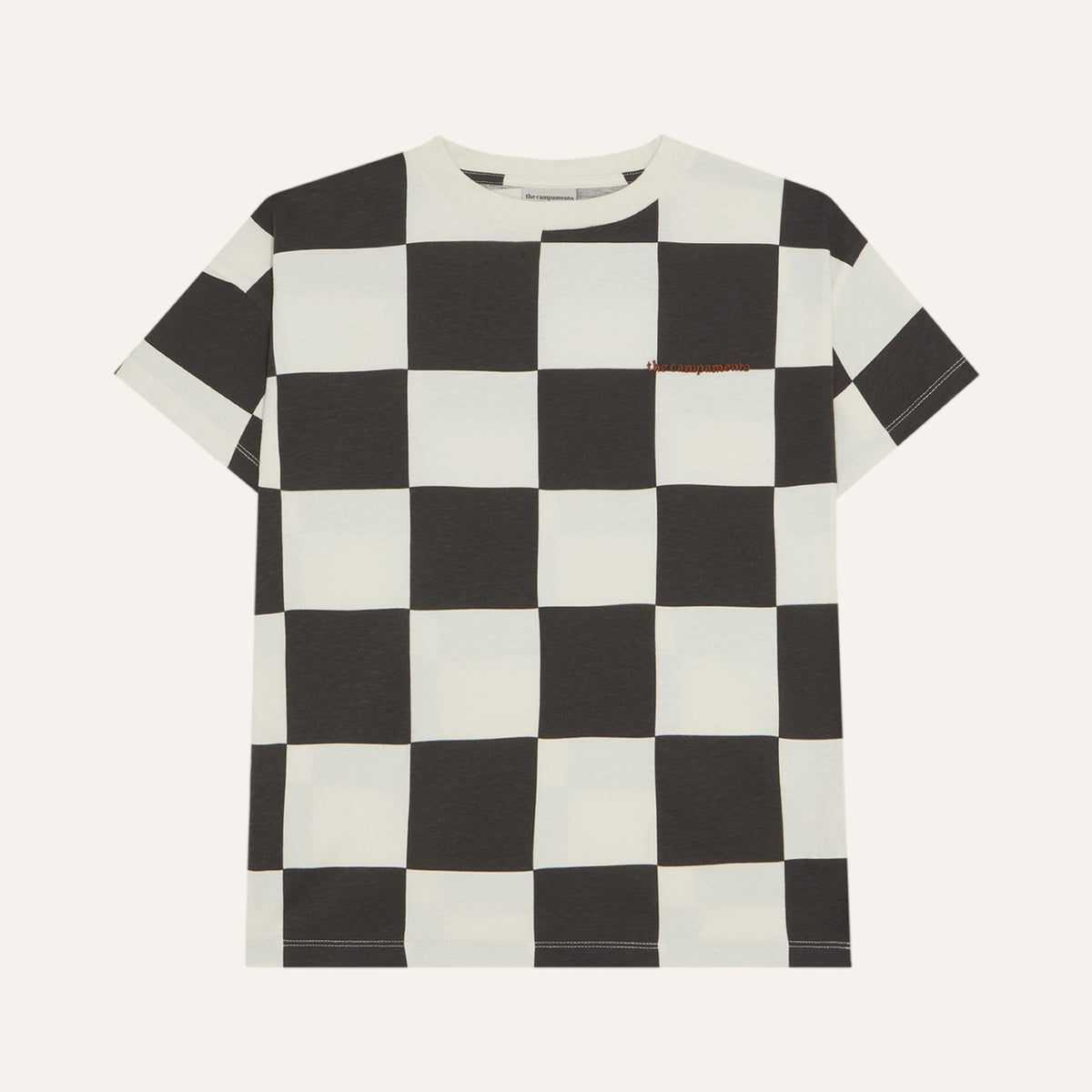 Checked T-Shirt – ecru