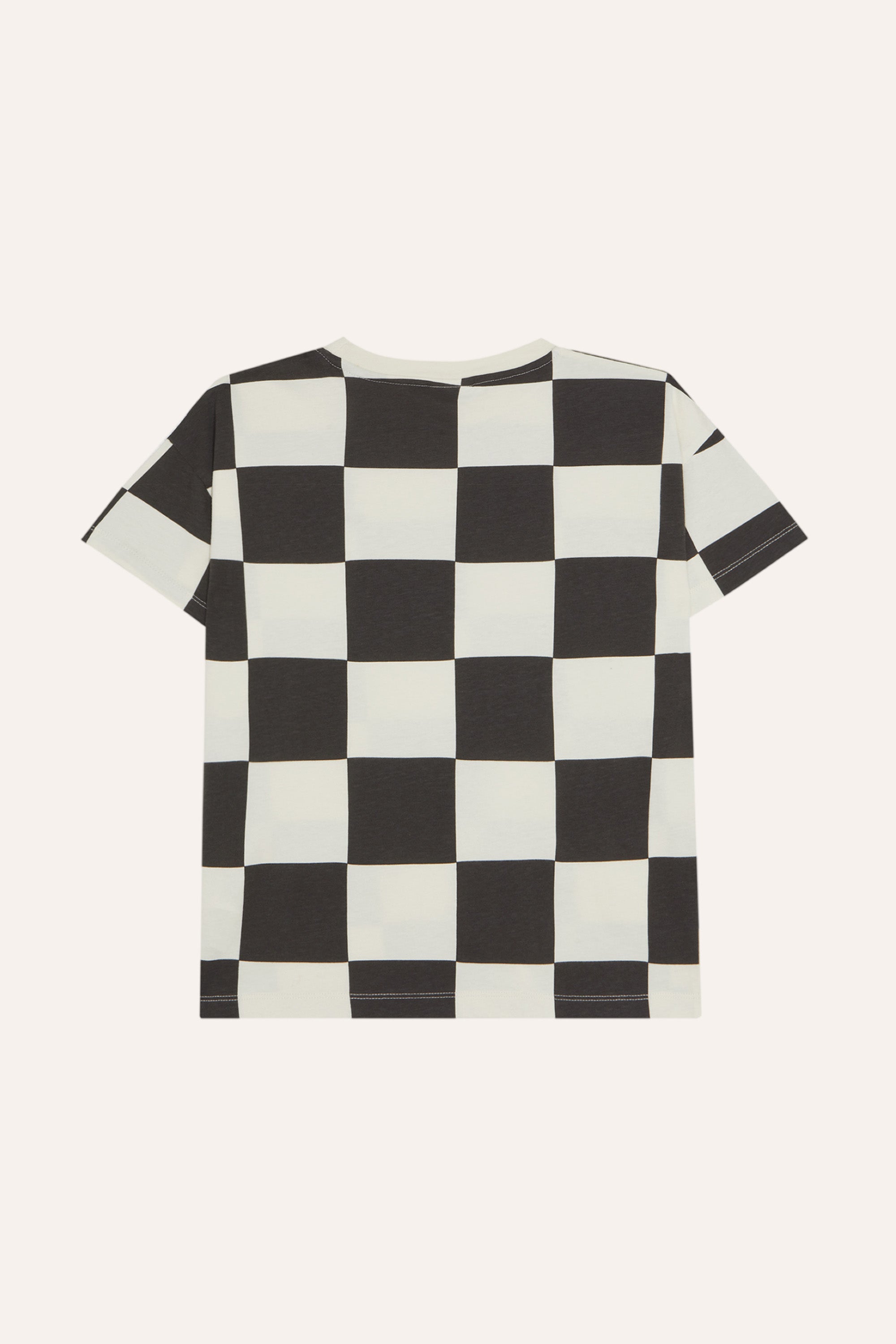 Checked T-Shirt – ecru