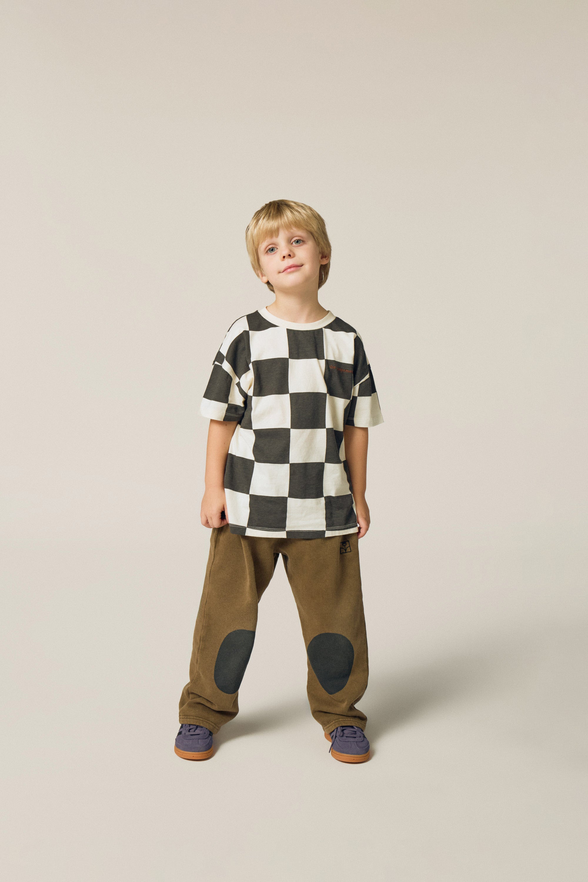 Checked T-Shirt – ecru