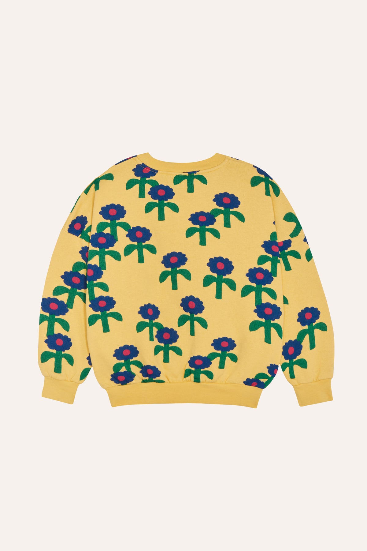 Blue Daisies All Over Sweatshirt – yellow