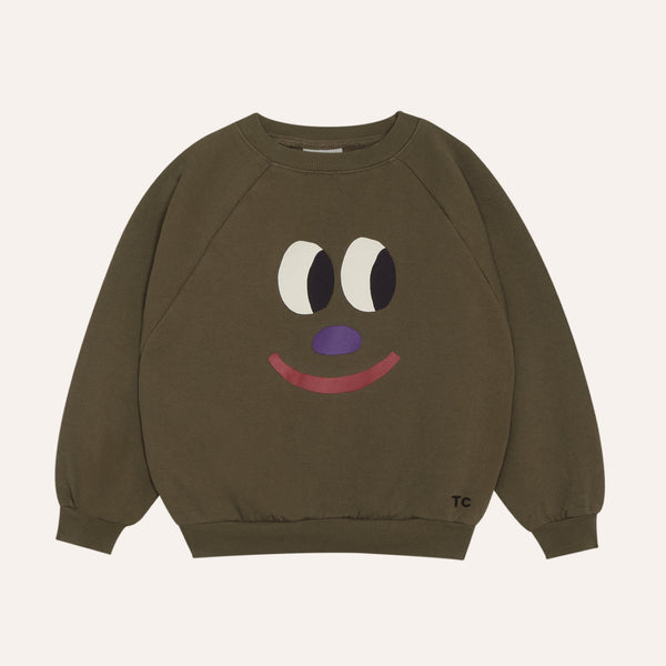 Big Smiling Face Sweatshirt – green