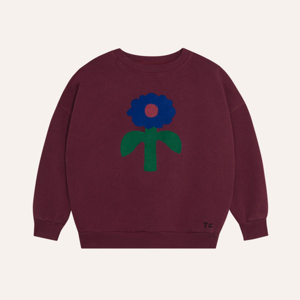 Big Blue Daisy Sweatshirt – burgundy