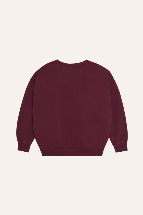 Big Blue Daisy Sweatshirt – burgundy