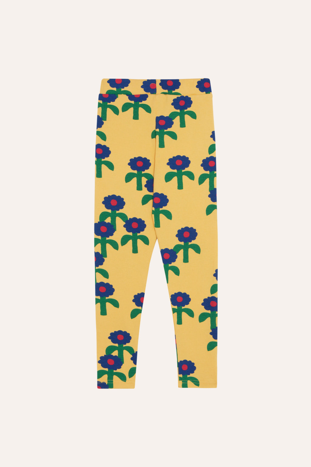 Blue Daisies Leggings – yellow