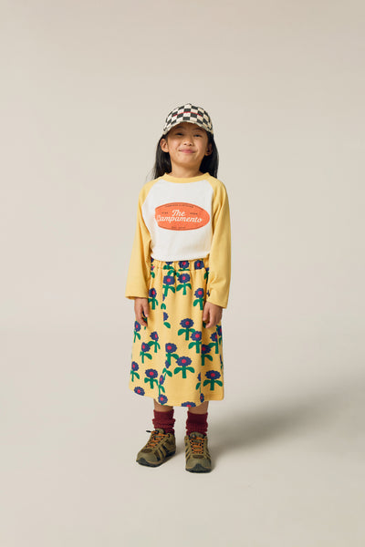 Blue Daisies Skirt – yellow