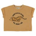Terry Cotton T-Shirt – mustard w/ tiger print