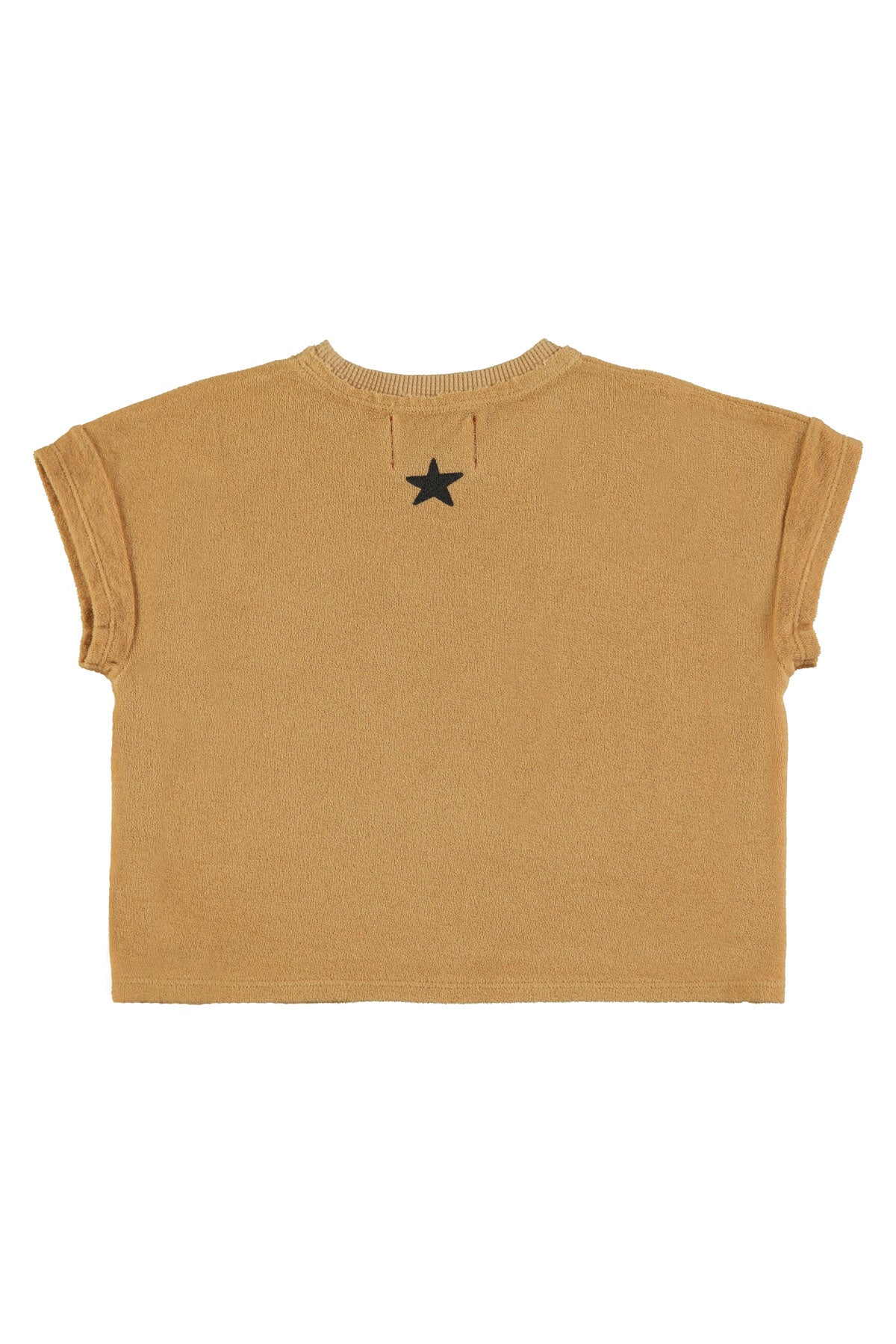 Terry Cotton T-Shirt – mustard w/ tiger print
