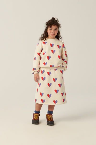 Bicolor Hearts Sweatshirt