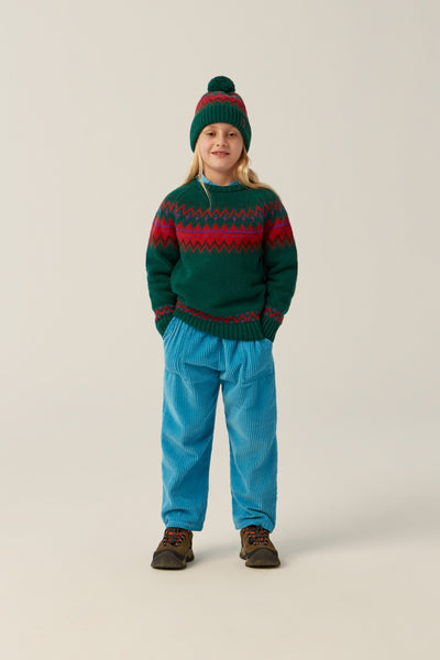 Zig Zag Green Beanie