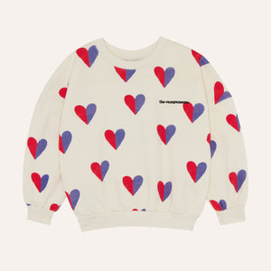 Bicolor Hearts Sweatshirt