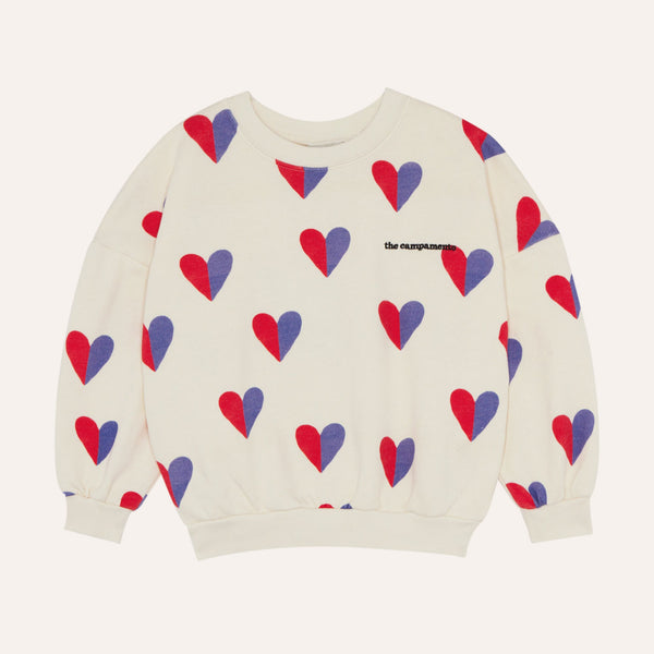 Bicolor Hearts Sweatshirt
