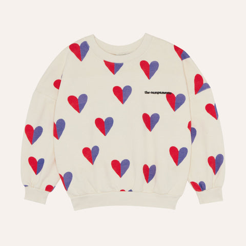 Bicolor Hearts Sweatshirt