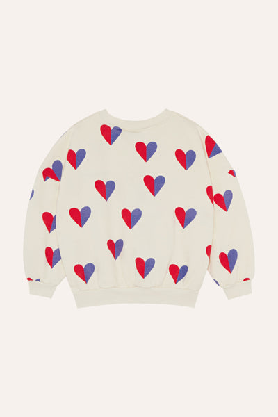 Bicolor Hearts Sweatshirt