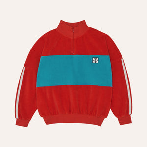 Red Contrast Sweatshirt