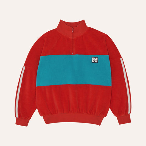 Red Contrast Sweatshirt