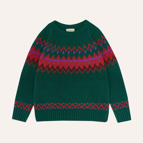 Zig Zag Green Jumper