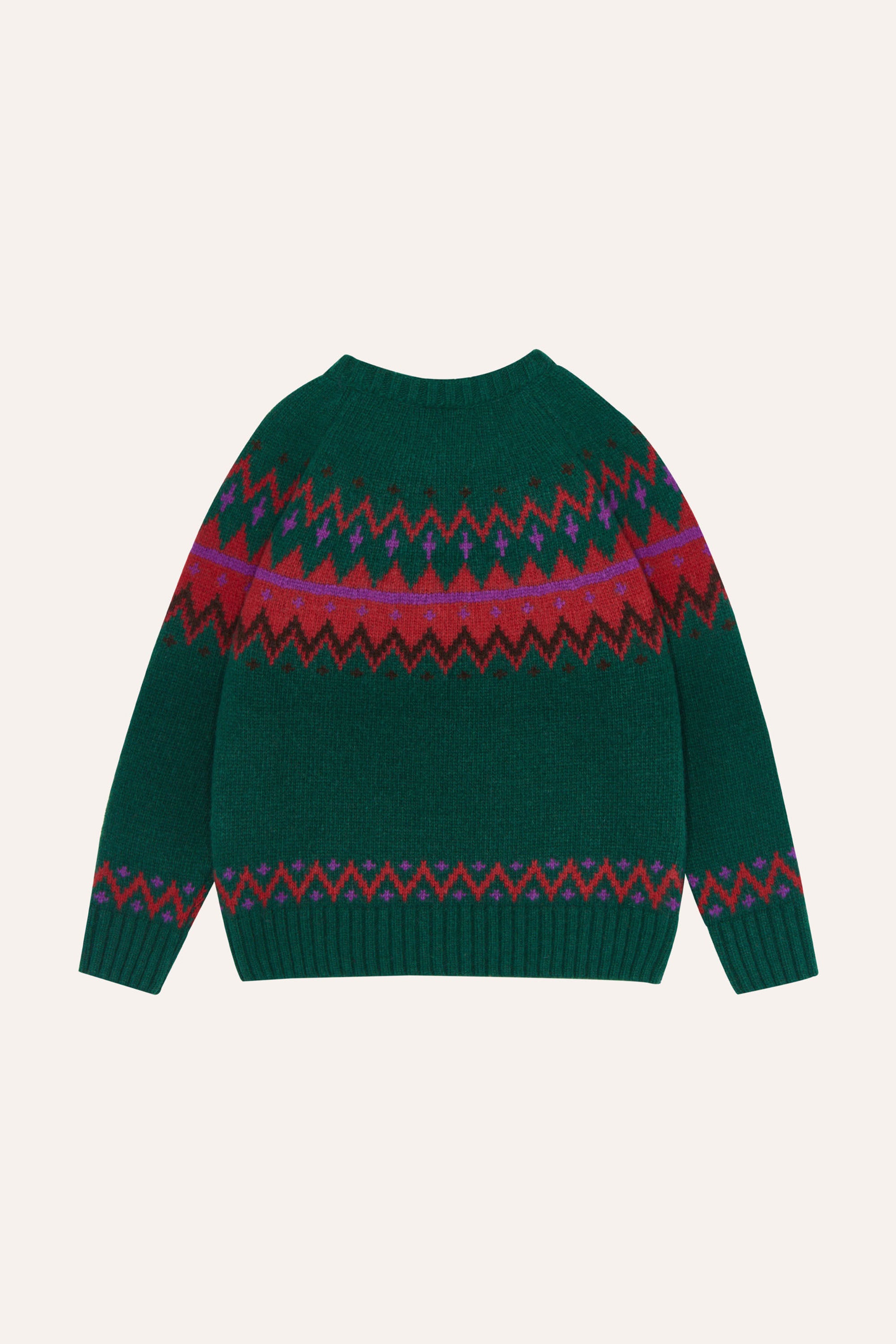 Zig Zag Green Jumper