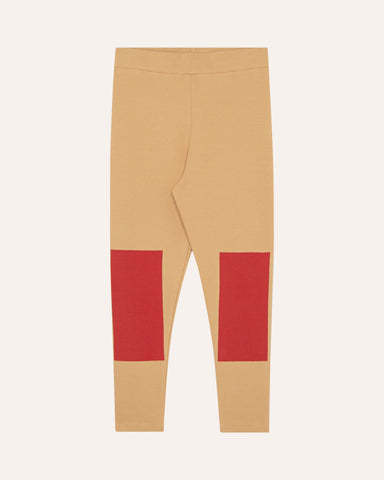 Yellow Knee Patch Leggings