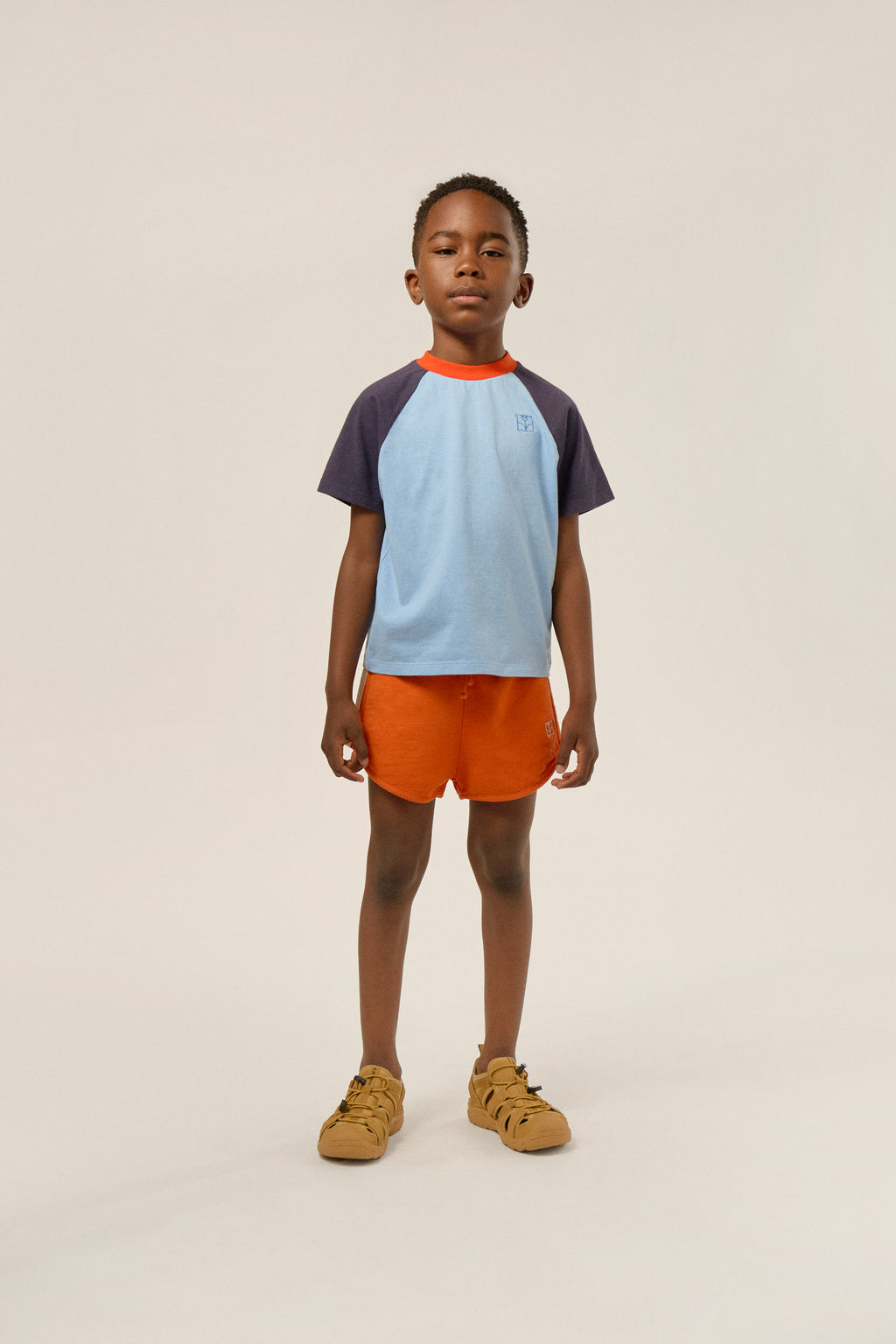 Orange Washed Kids Shorts