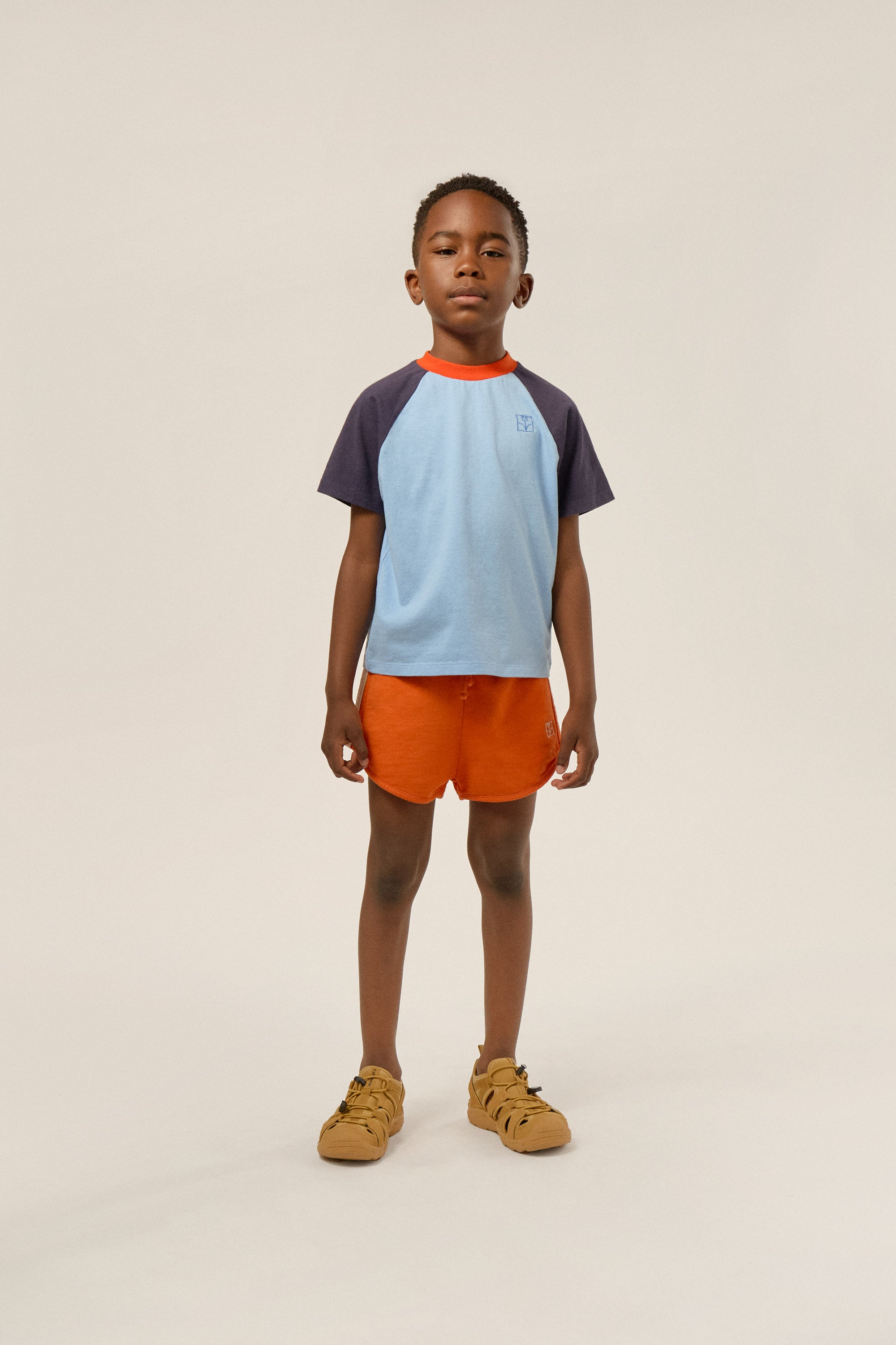 Orange Washed Kids Shorts